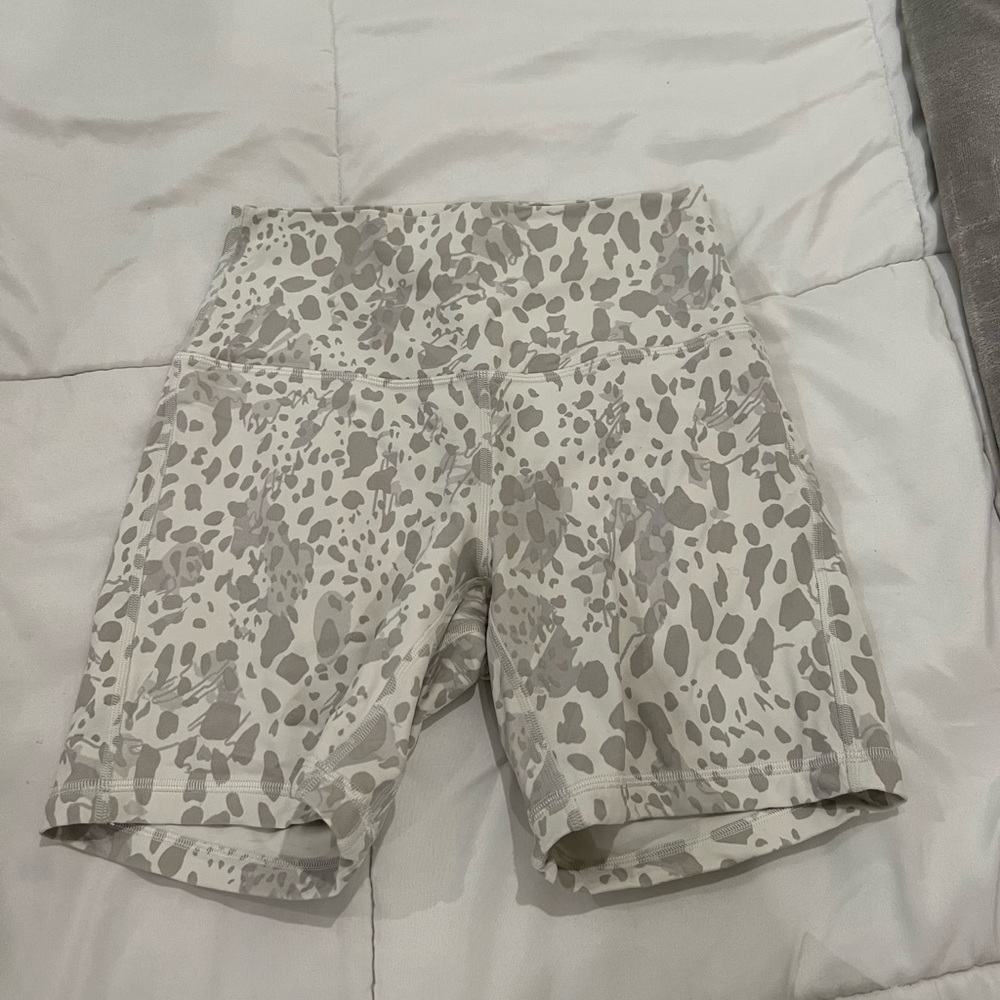 Lululemon White Camo Biketard Shorts